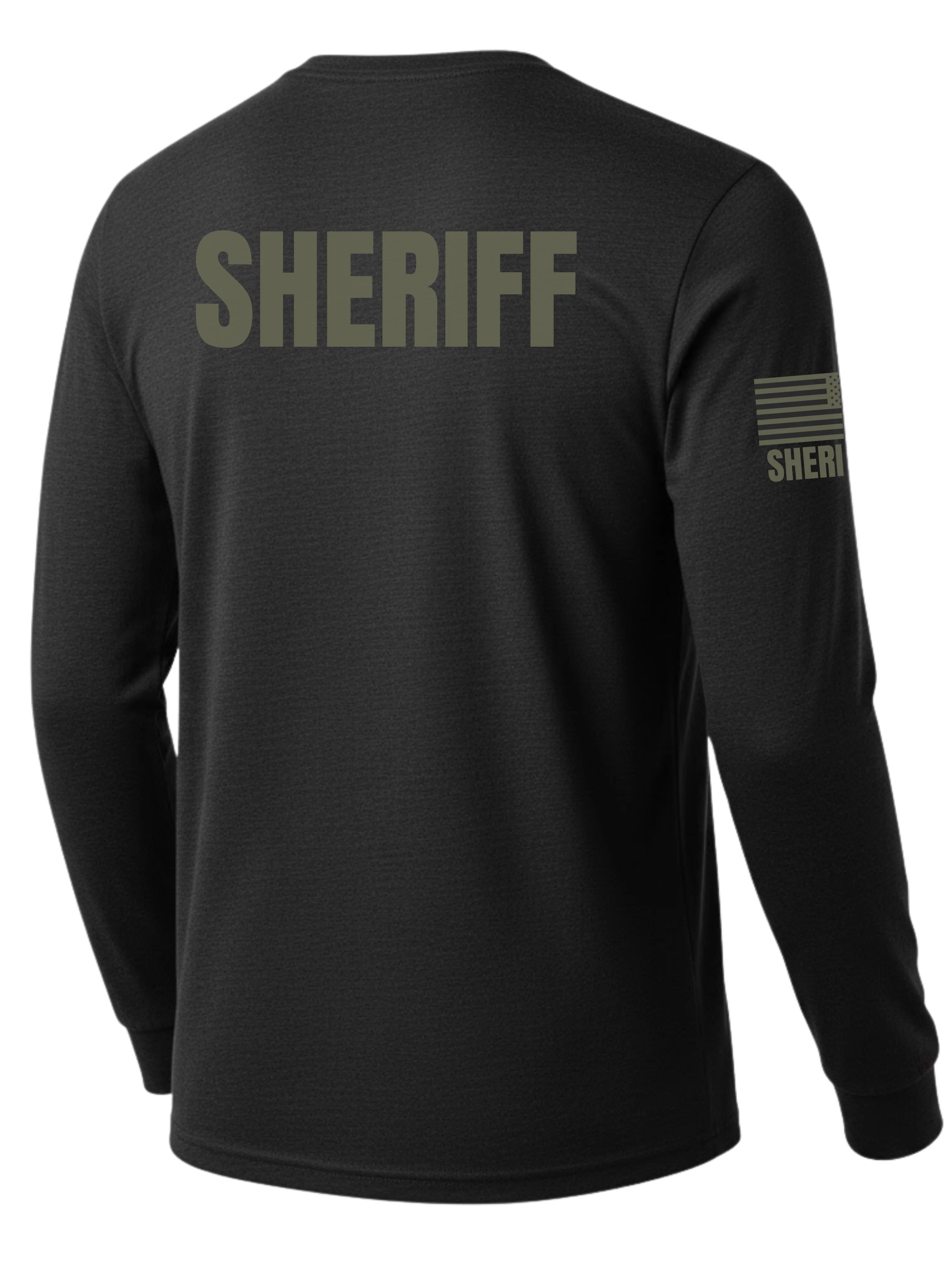 Black Sheriff Men's Shirt - Long Sleeve (Green)