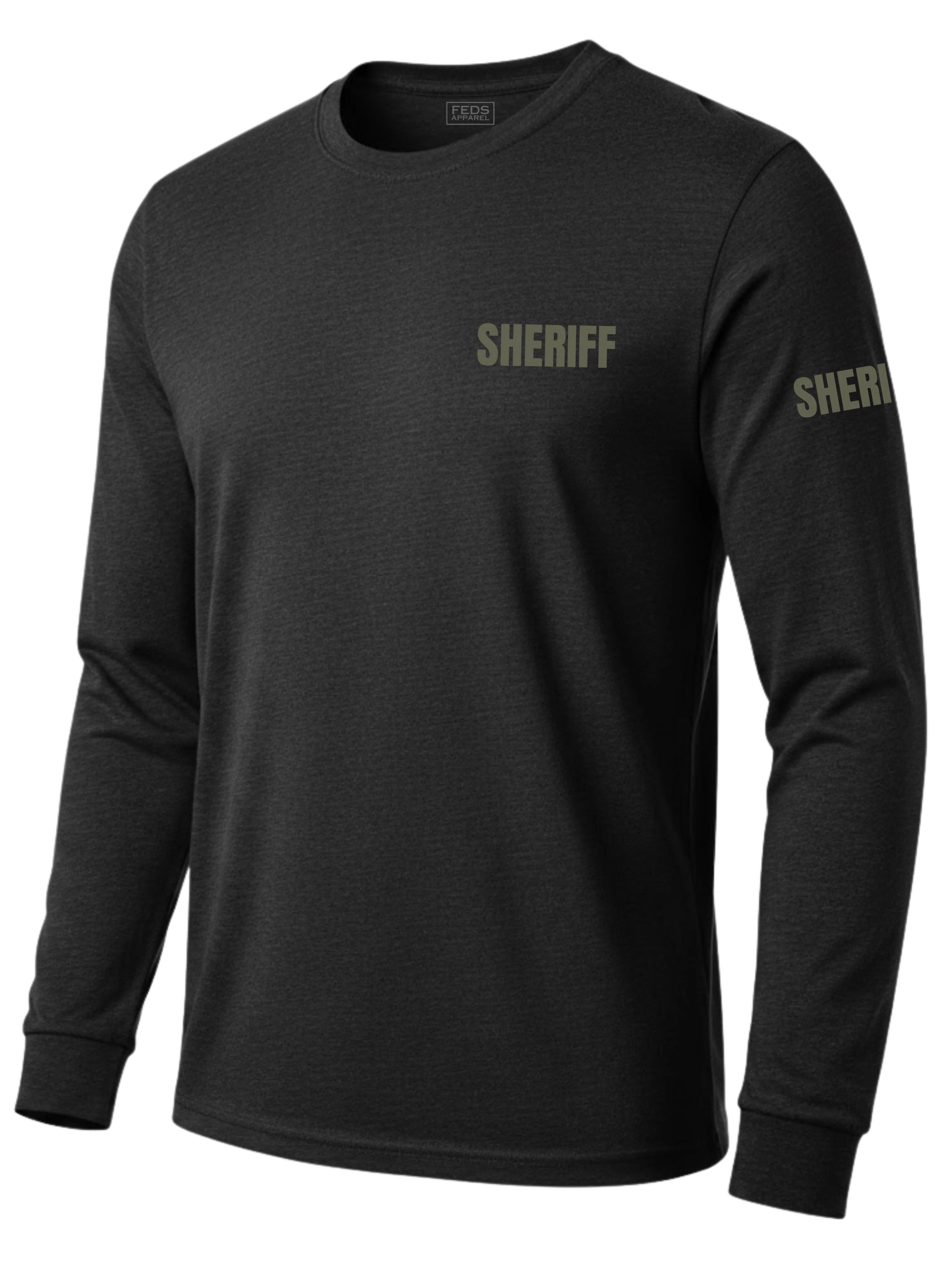 Black Sheriff Men's Shirt - Long Sleeve (Green) - Image 2
