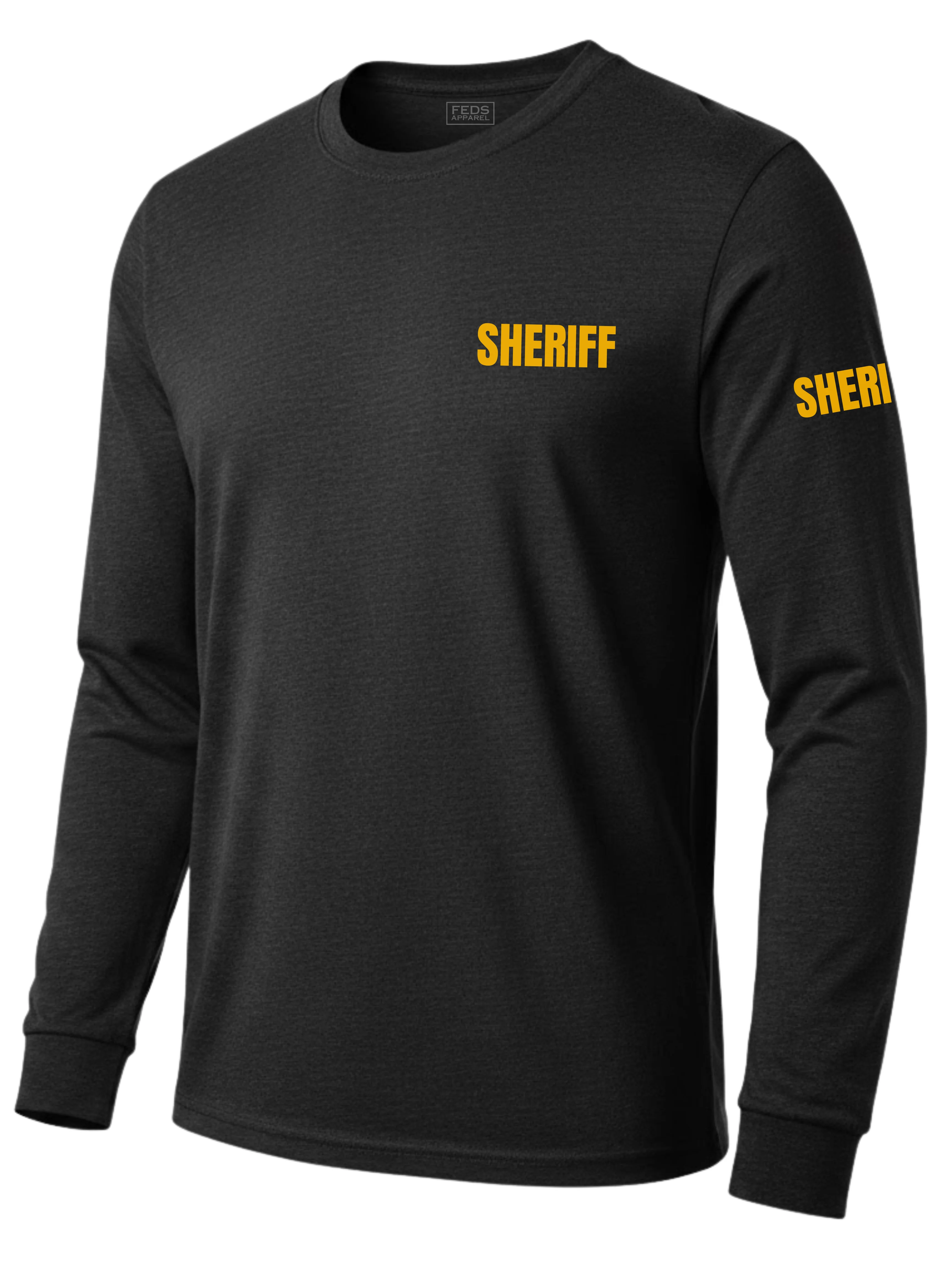 Black Sheriff Men's Shirt - Long Sleeve (Golden Yellow) - Image 2