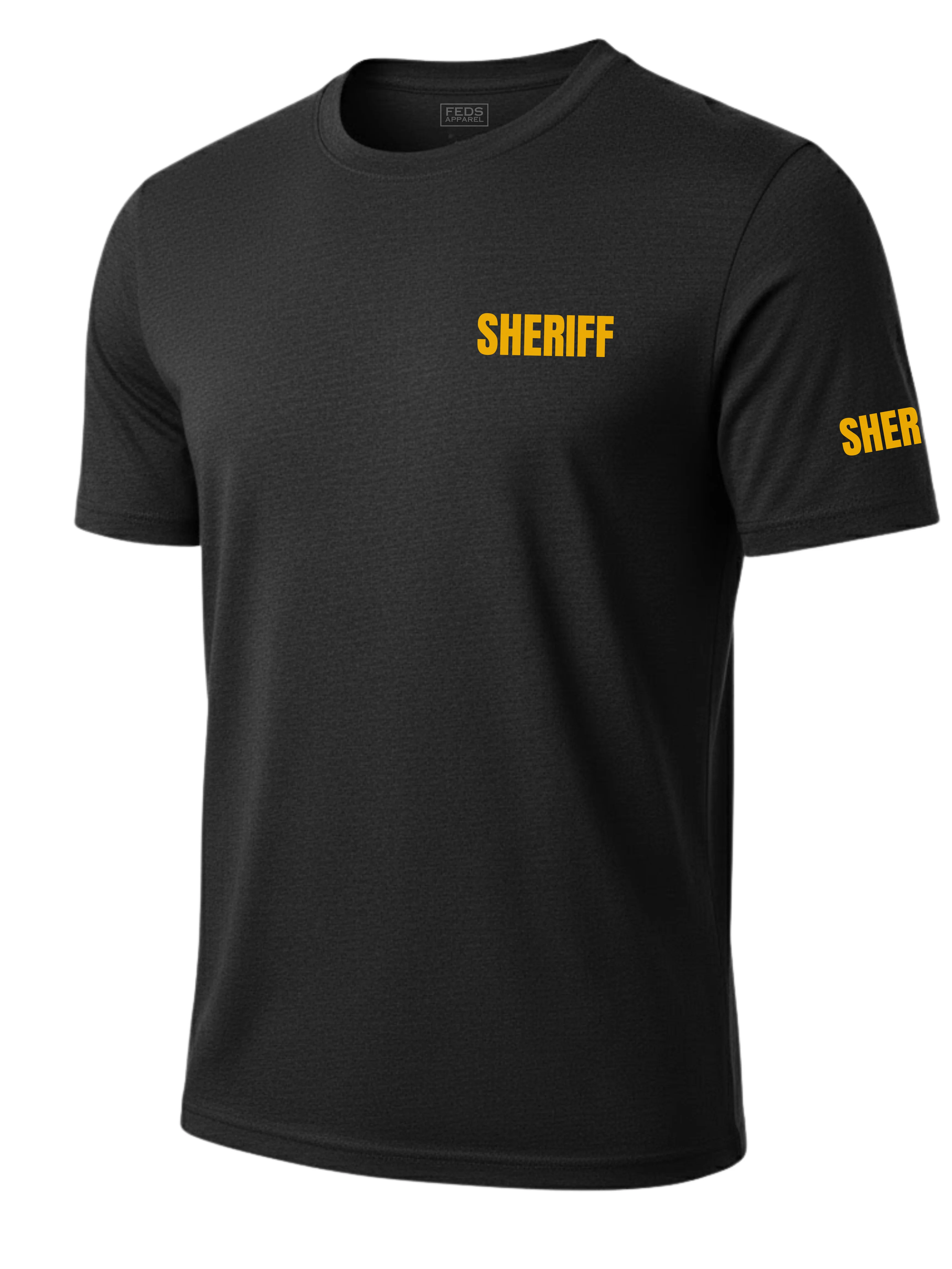 Black Sheriff Men's Shirt - Short Sleeve (Golden Yellow) - Image 2