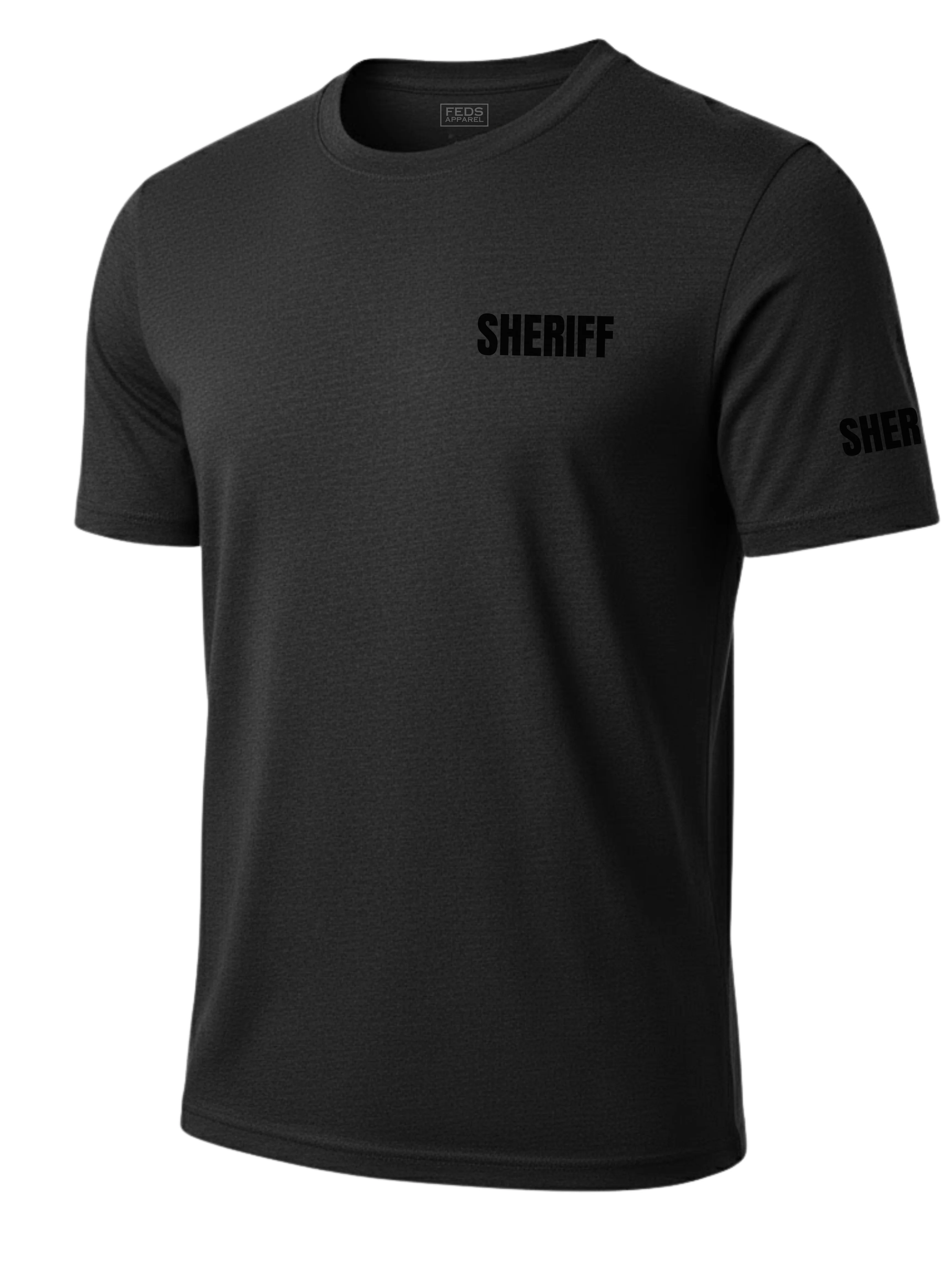 Black Sheriff Men's Shirt - Short Sleeve (Black) - Image 2