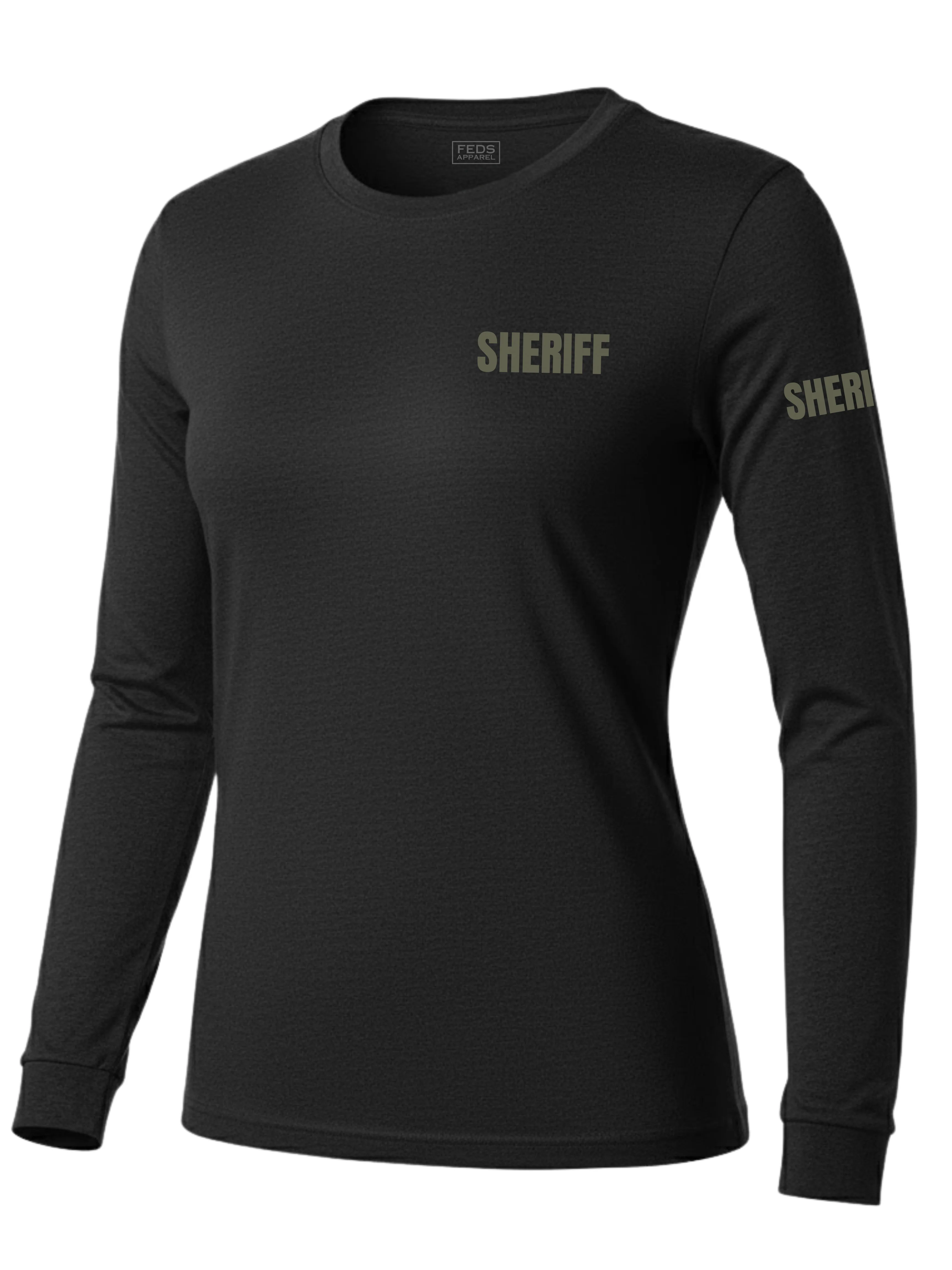 Black Sheriff Women's Shirt - Long Sleeve (Green) - Image 2