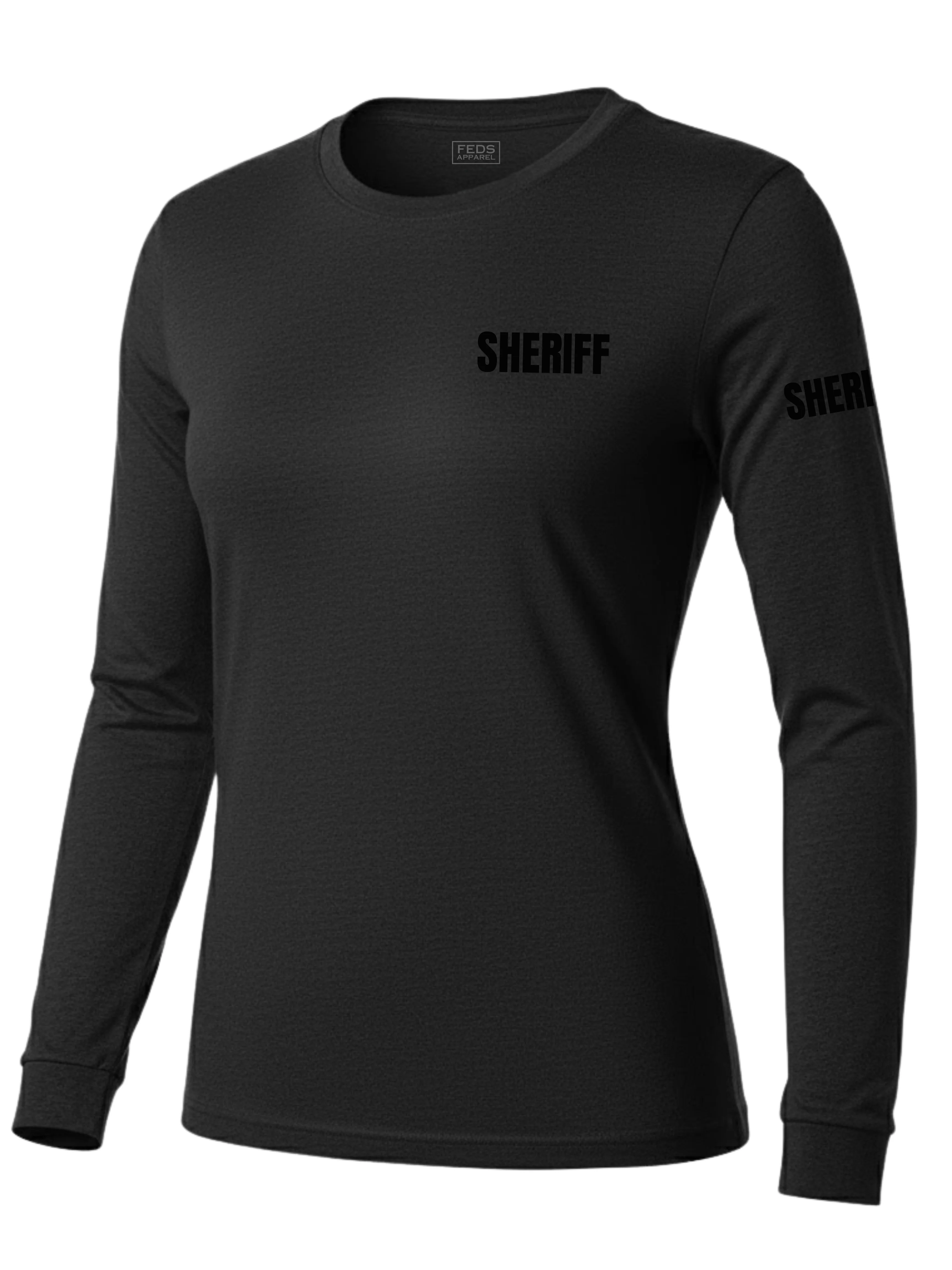 Black Sheriff Women's Shirt - Long Sleeve (Black) - Image 2
