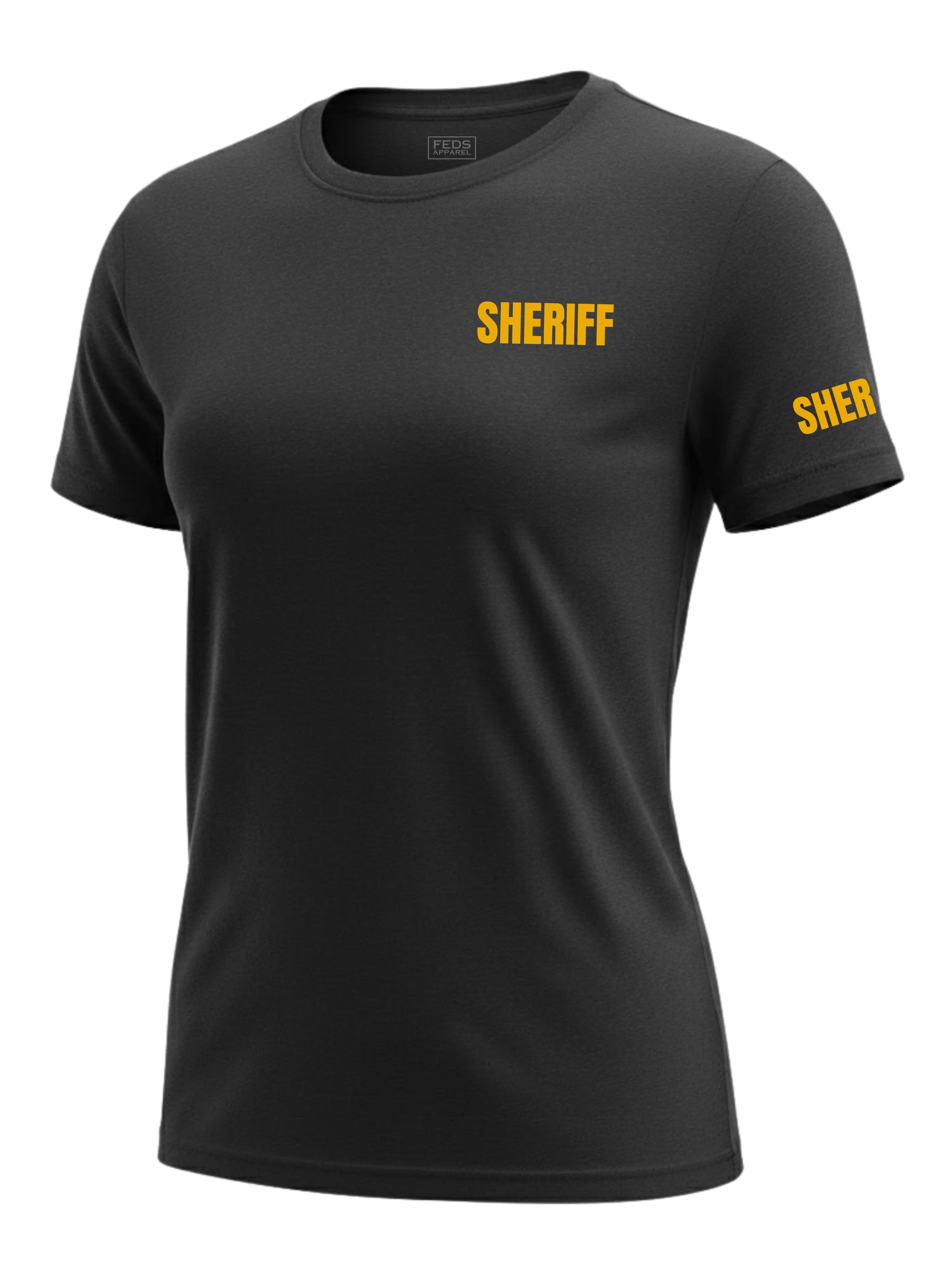 Black Sheriff Women's Shirt - Short Sleeve (Golden Yellow) - Image 2