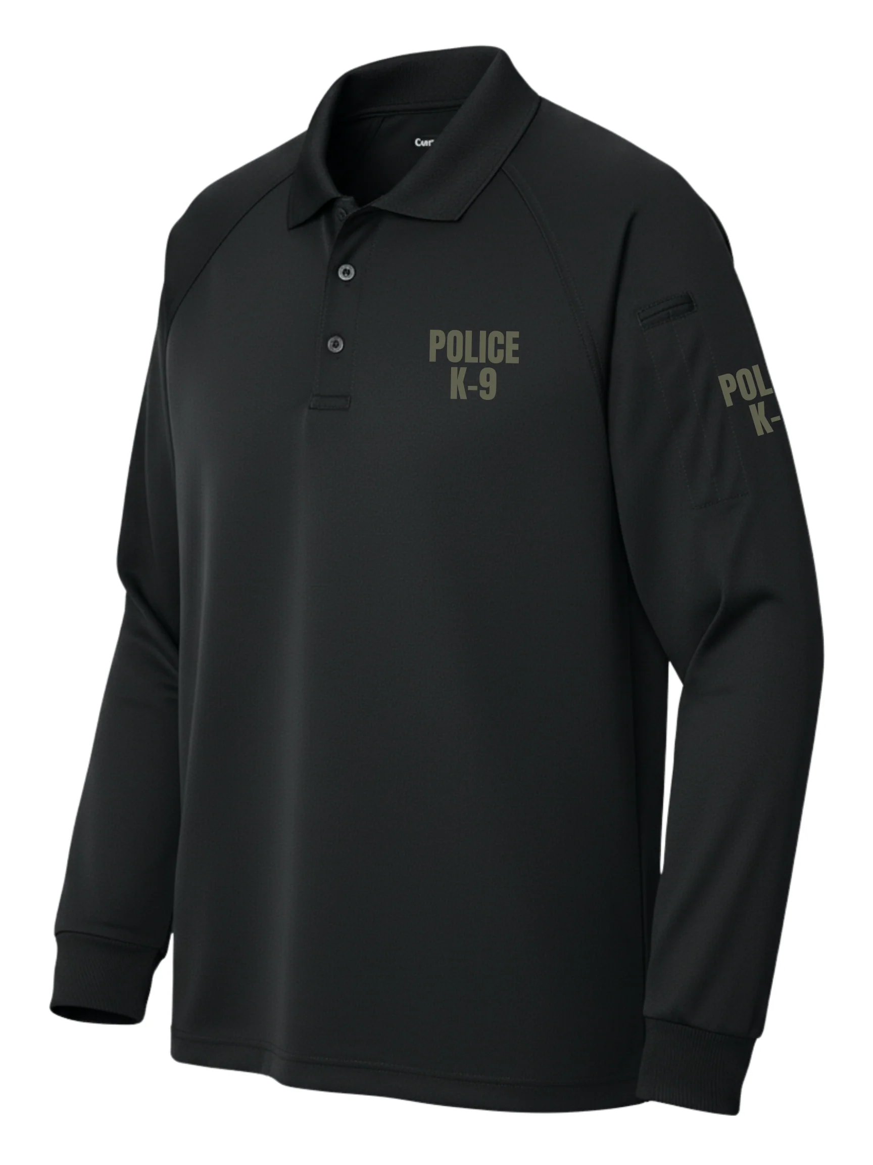 Black Tactical Long Sleeve - Police K-9 Men's Shirt (Drab) - Image 2
