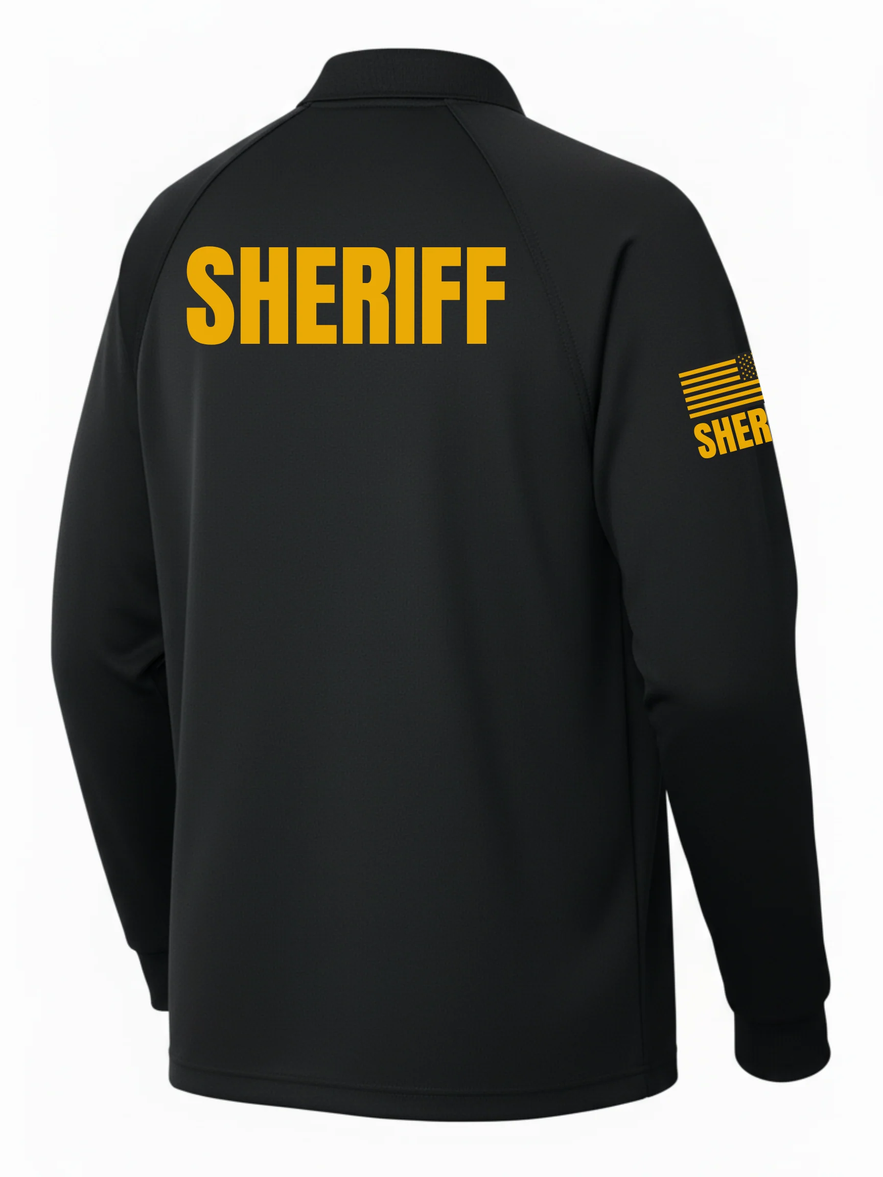 Black Tactical Long Sleeve - Sheriff Men's Shirt (Yellow)