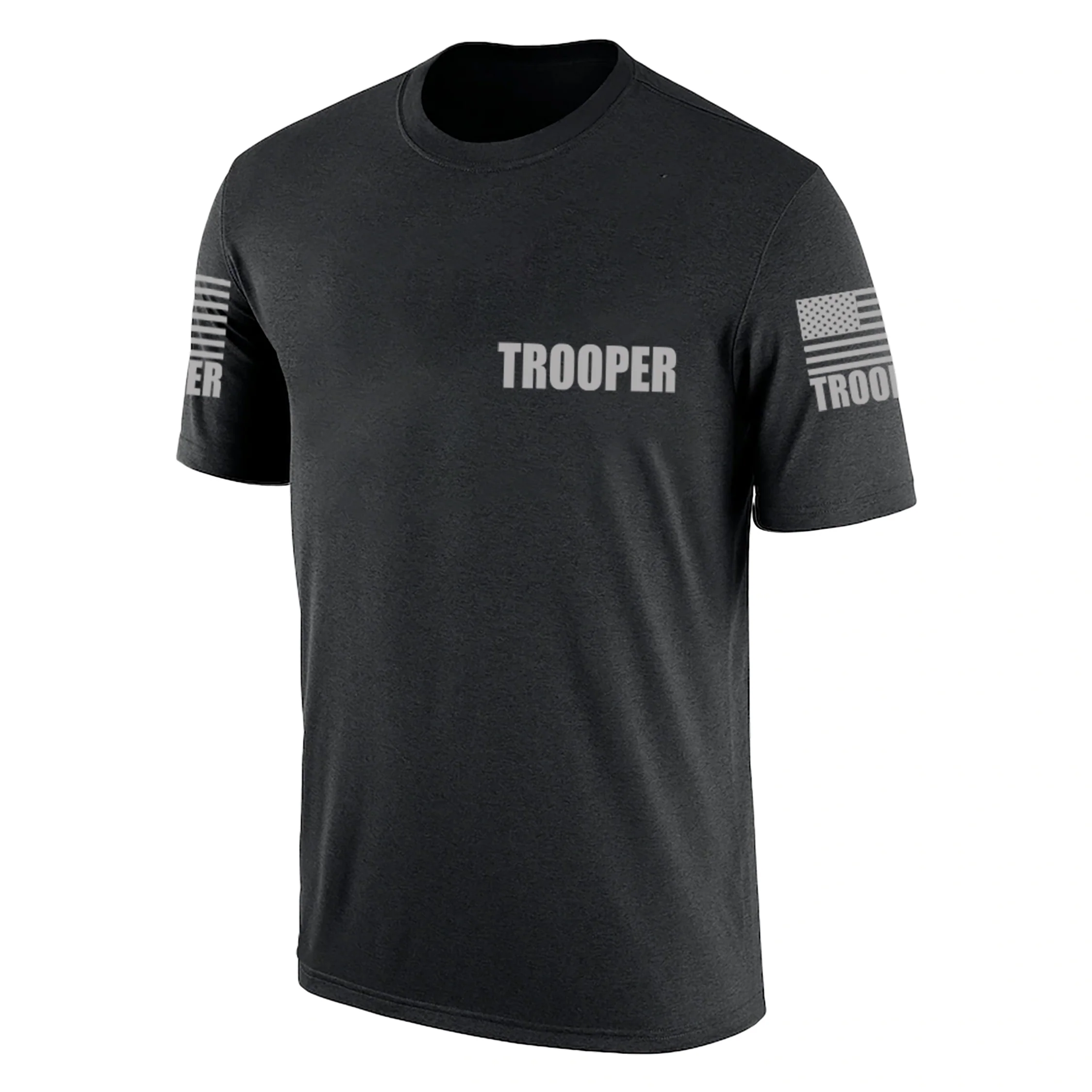 Black Trooper Men's Shirt - Short Sleeve (Gray) - Image 2
