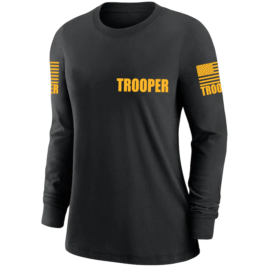 Black Trooper Women's Shirt - Long Sleeve (Golden Yellow) - Image 2