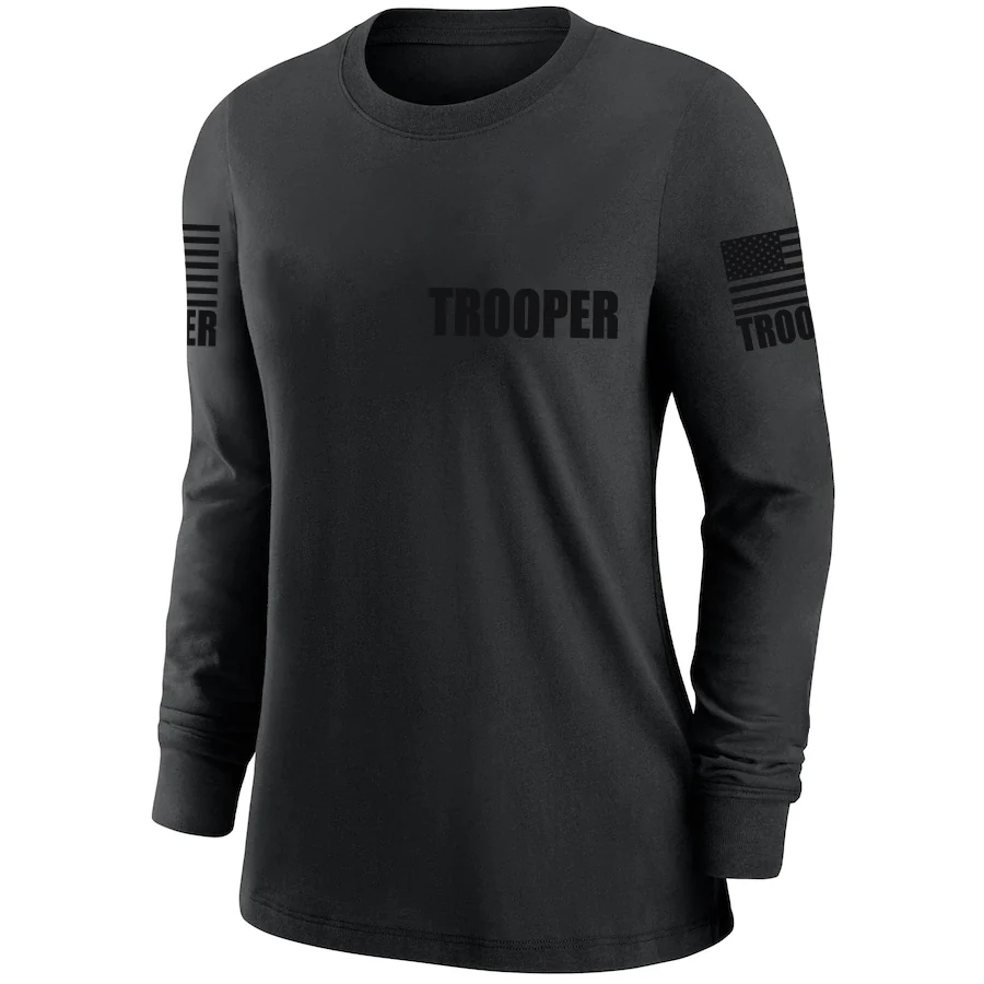 Black Trooper Women's Shirt - Long Sleeve (Black) - Image 2