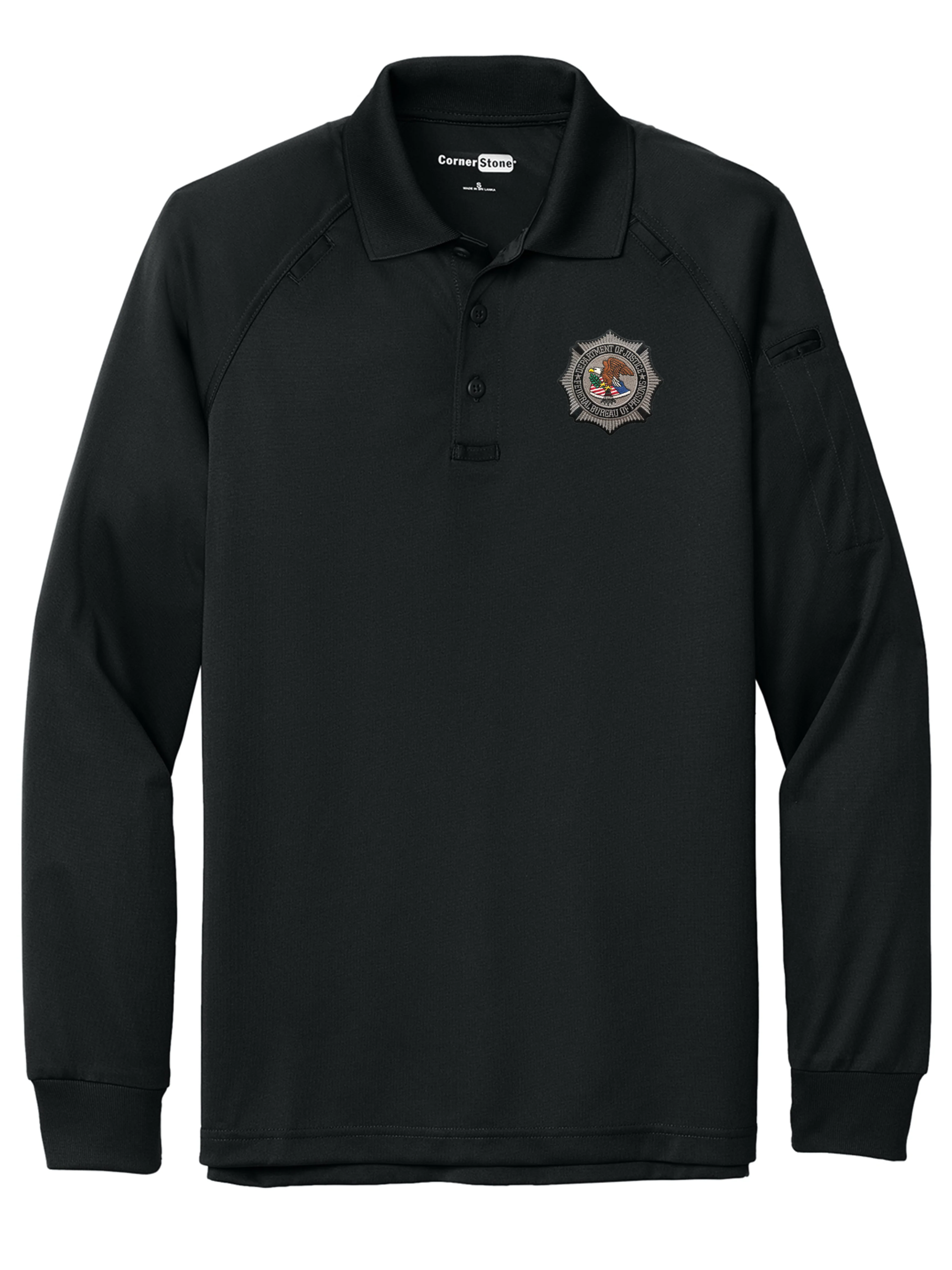 TACTICAL Bureau of Prisons Polo- Men's Long Sleeve