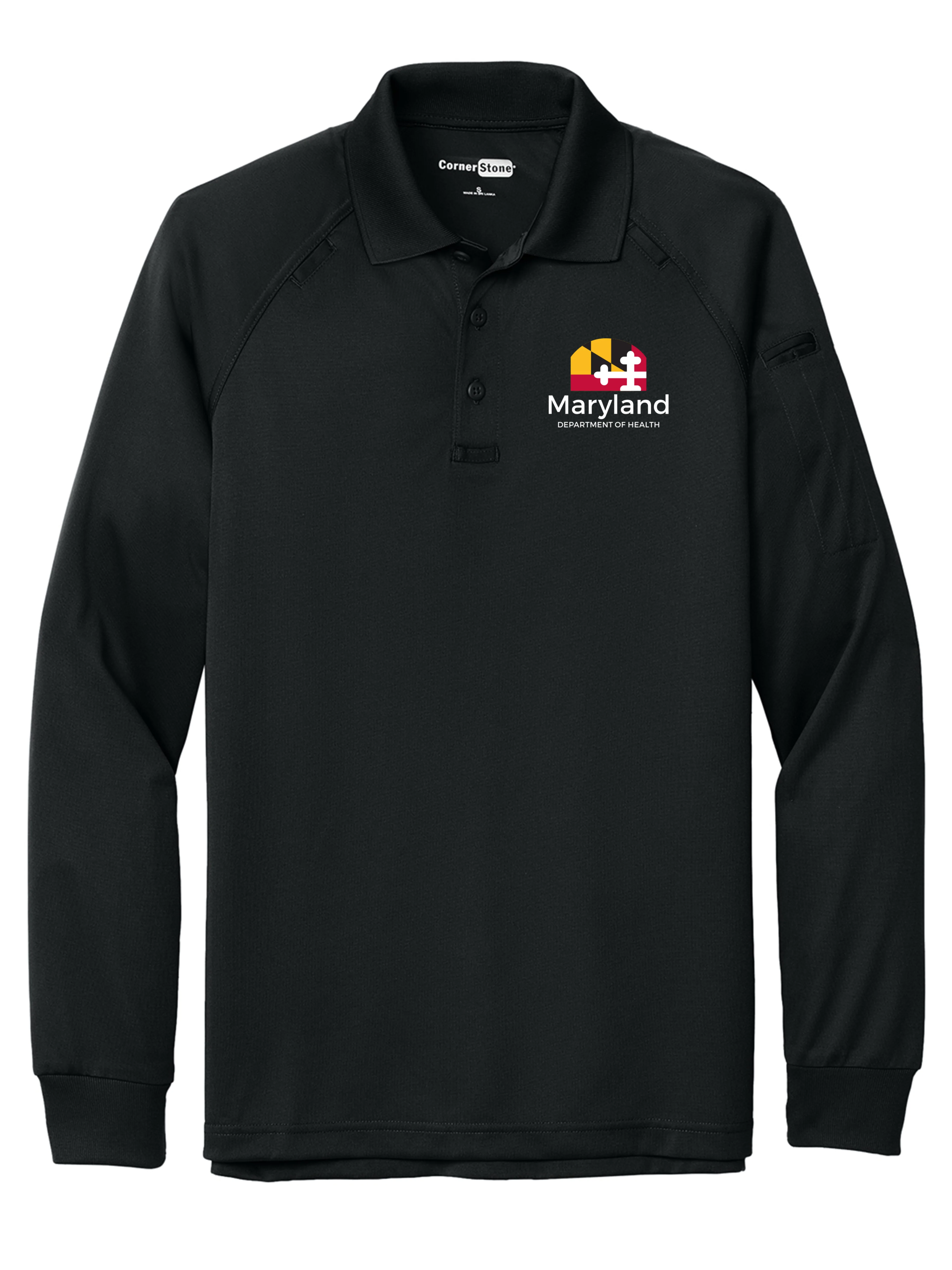 Maryland Department of Health (MDH) Men's Tactical Long Sleeve Polo - Image 2