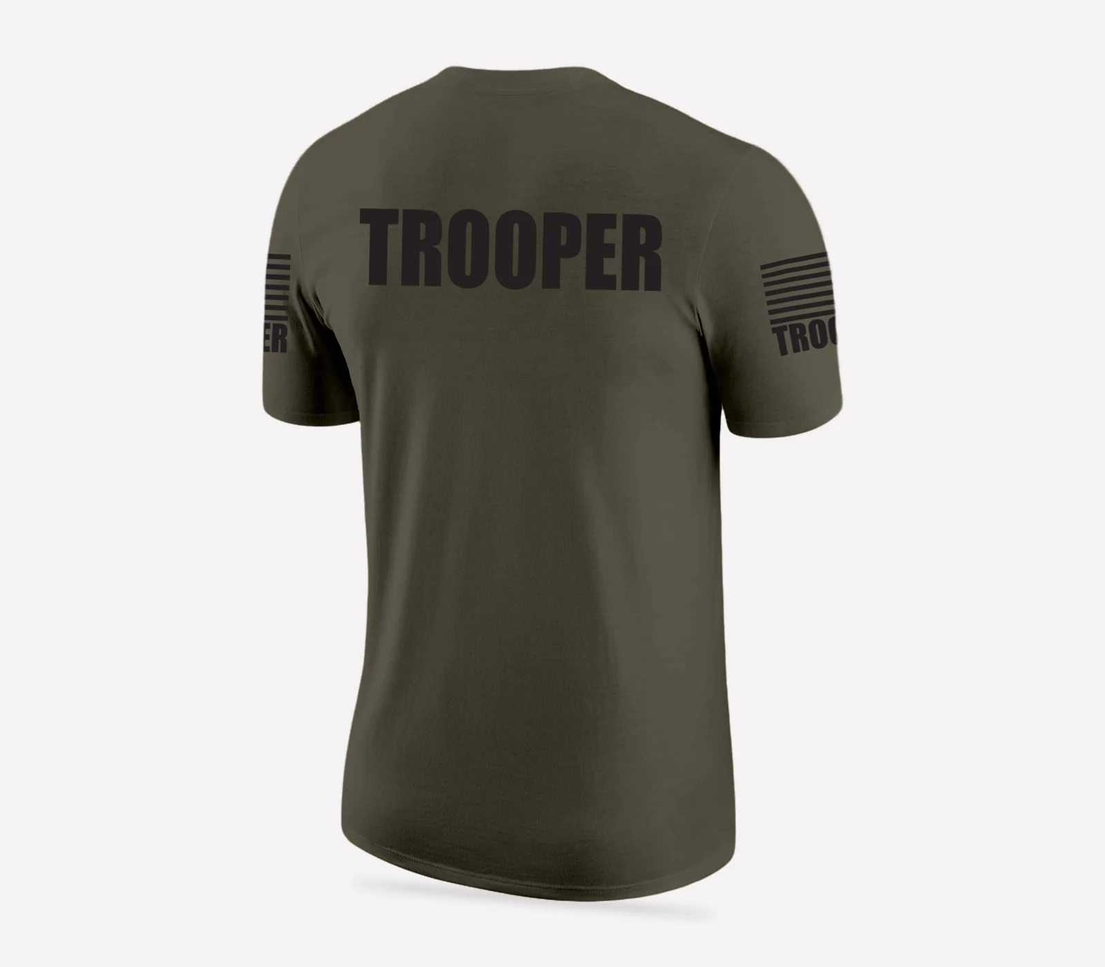 Drab Green Trooper Men's Shirt - Short Sleeve (Black)