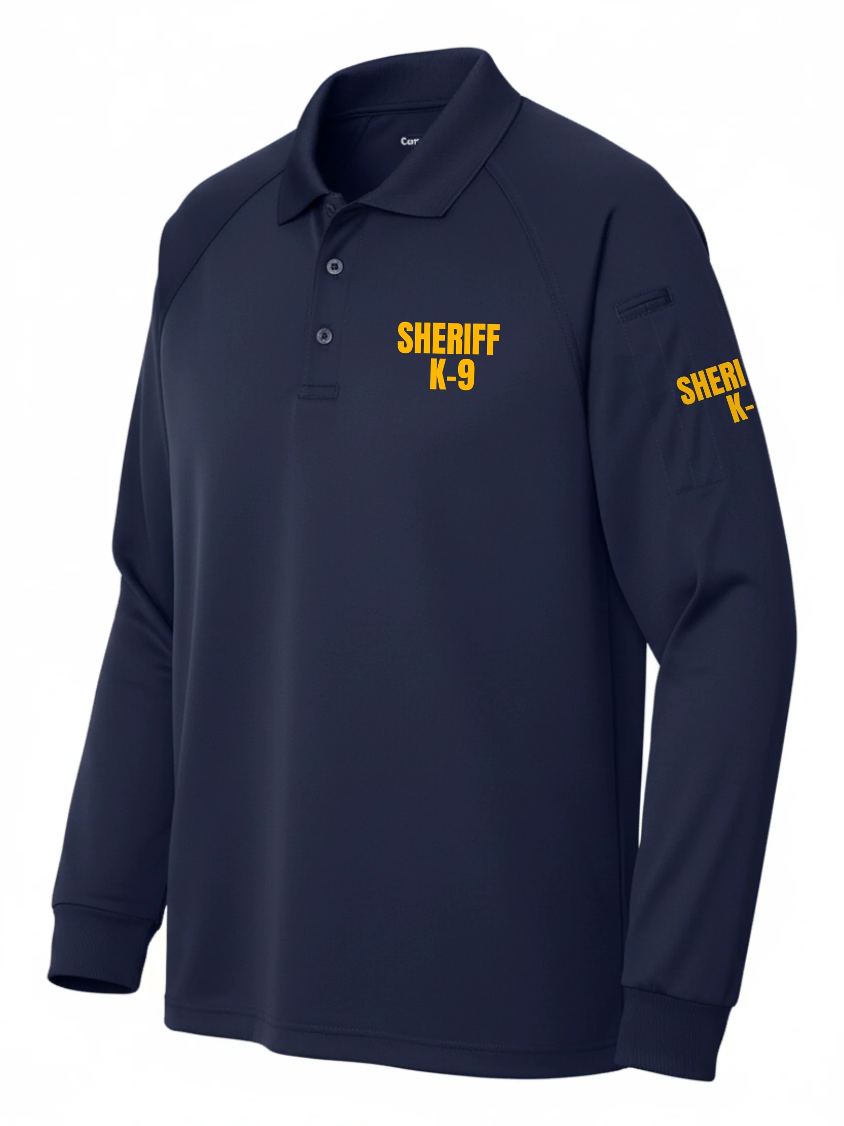 Navy Tactical Long Sleeve - Sheriff K-9 Men's Shirt (Yellow) - Image 2