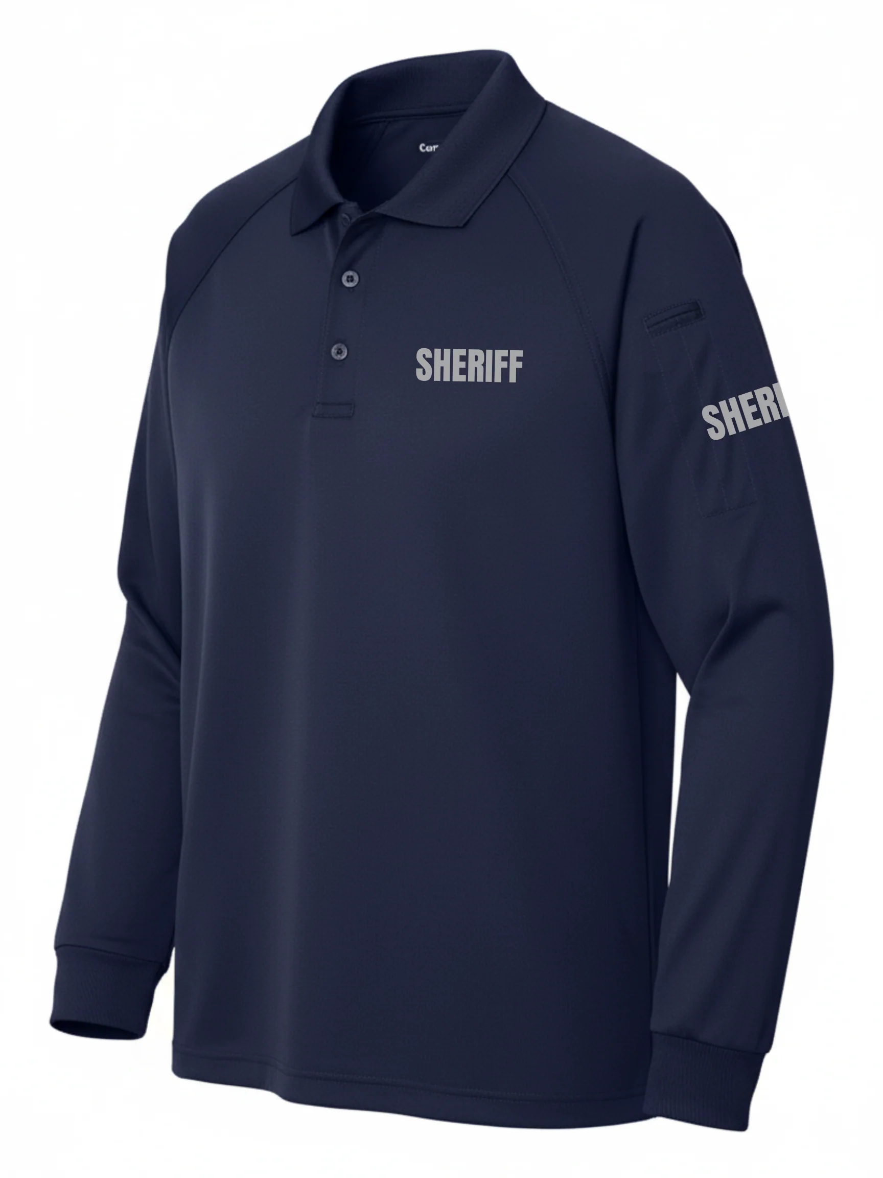 Navy Tactical Long Sleeve - Sheriff Men's Shirt (Gray) - Image 2