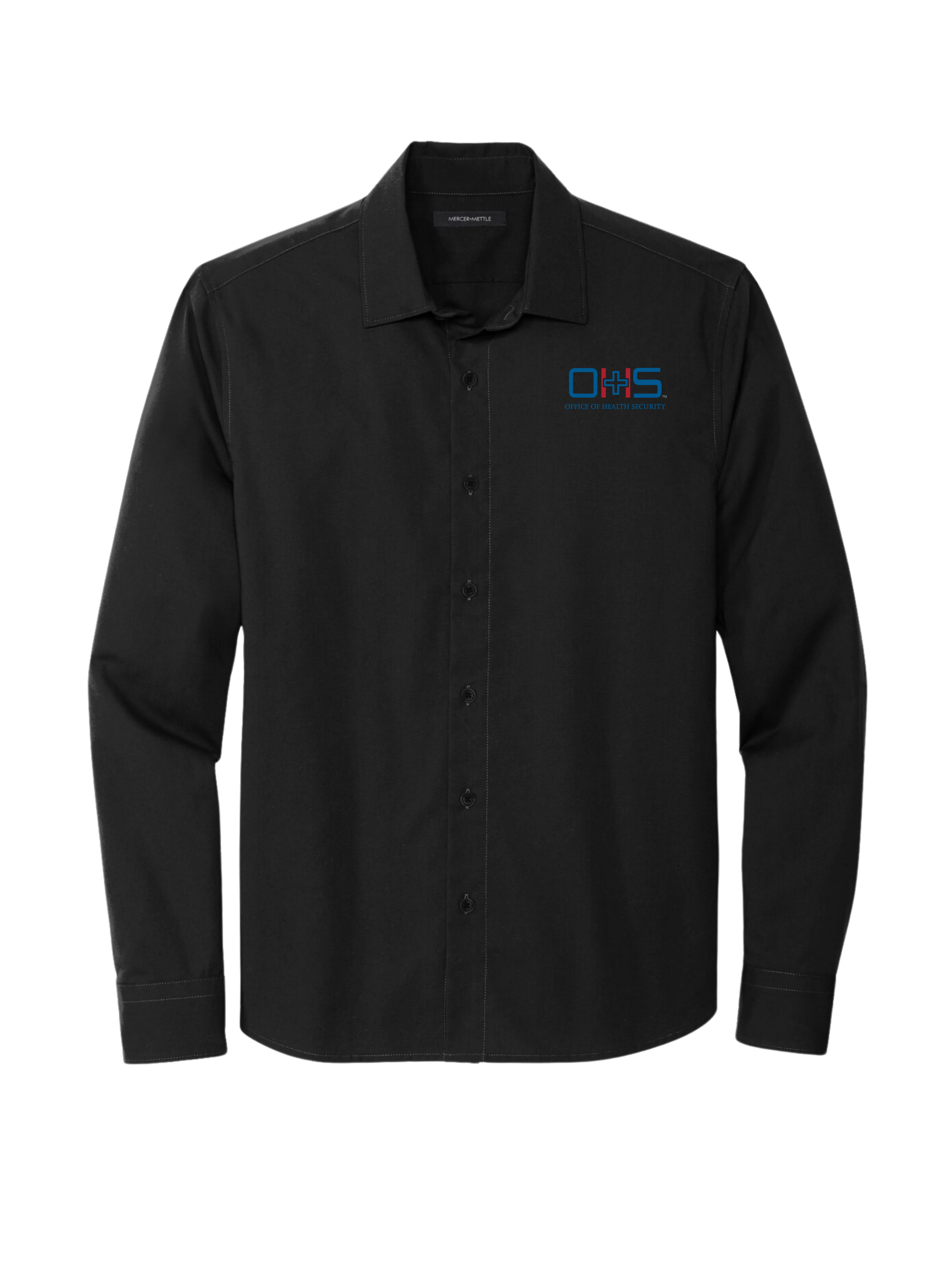 OHS Logo - Long Sleeve Stretch Woven Shirt