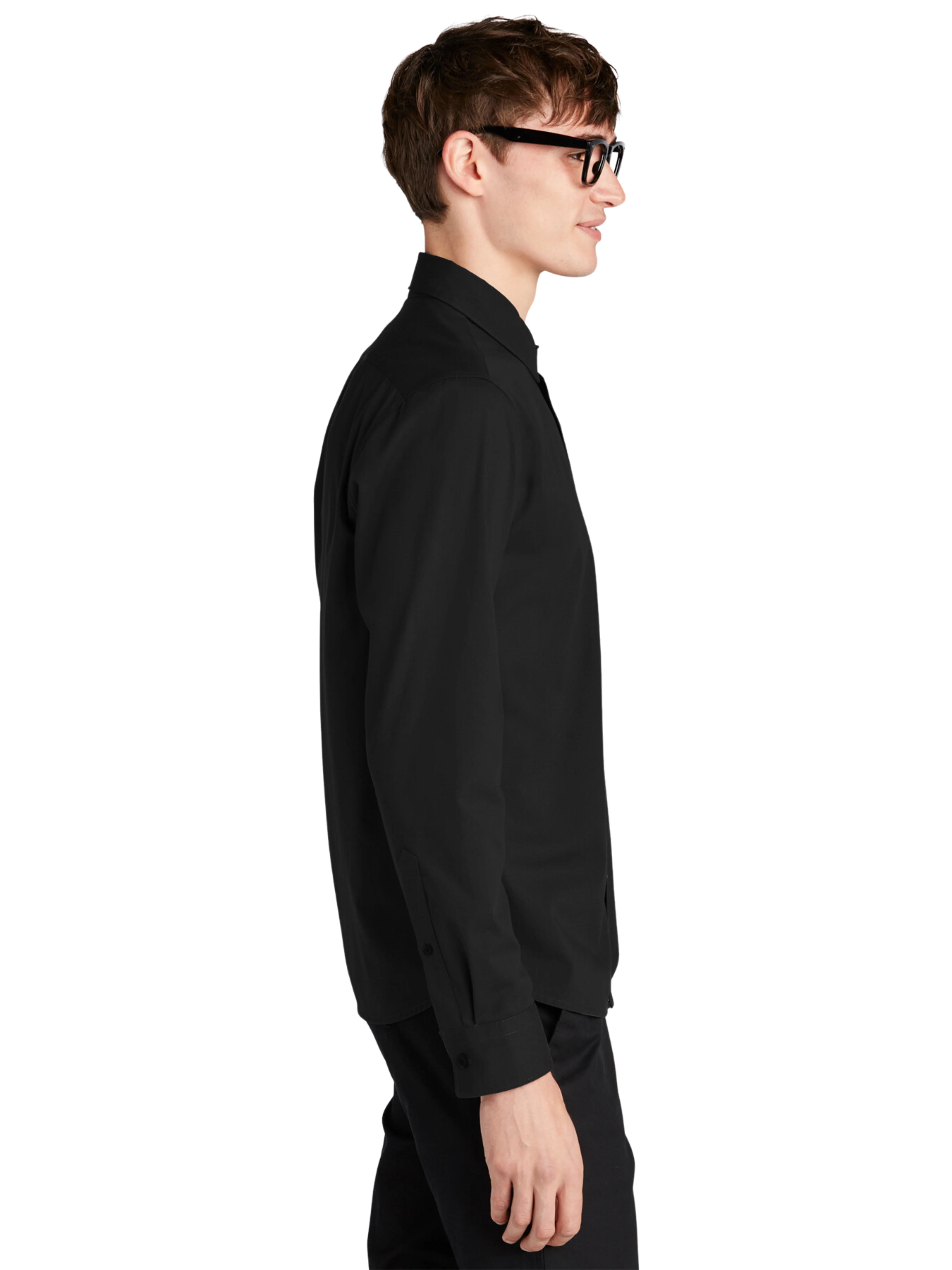 OHS Logo - Long Sleeve Stretch Woven Shirt - Image 5